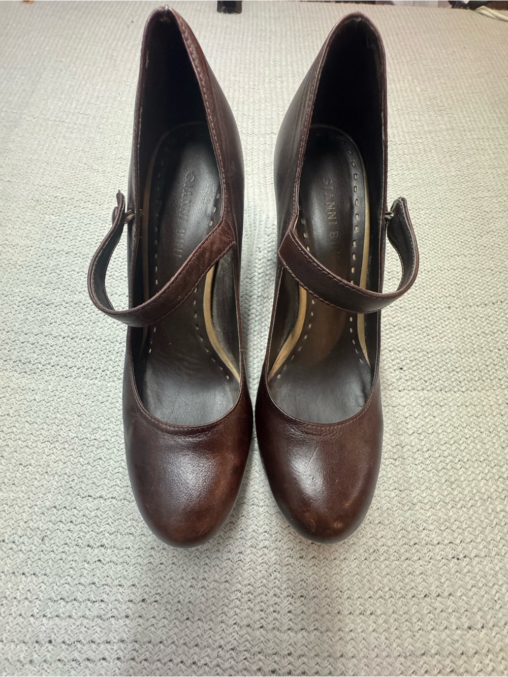 Gianni Bini Chocolate Brown Mary Jane Heel Pumps